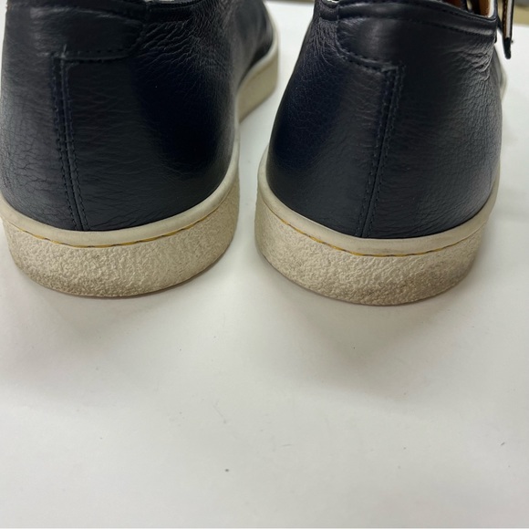 John Lobb Holme Buckle Blur Navy Leather Sneakers Size 8.5 Made in Italy - Picture 3 of 12